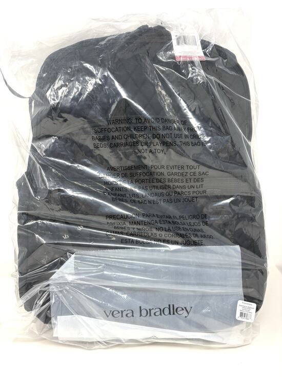 Vera Bradley Black Moonless Night Essential XL Extra Large Backpack Cotton NWT main image 16